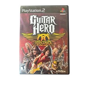 Guitar Hero Aerosmith PS2 Game CIB 2008 - Complete w/ Manual - TESTED & Works!